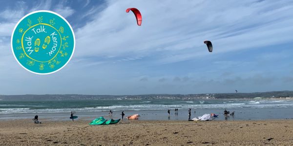 walk talk kernow marazion kite surfers