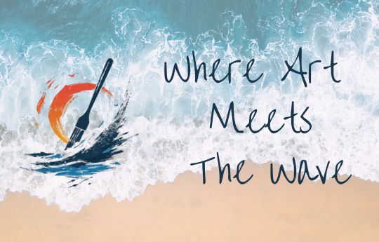 Where Art Meets The Wave Logo Banner