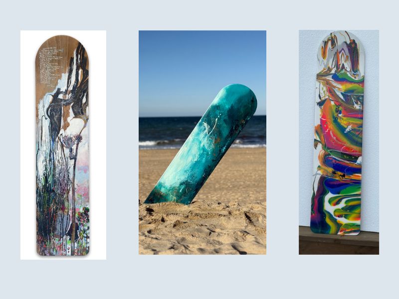 Where Art Meets The Wave Finished Boards for Press Release
